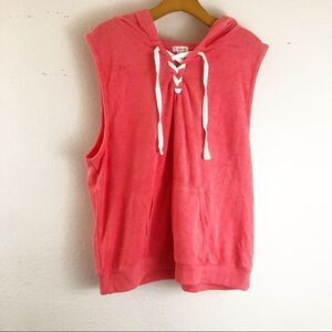 Flirtitude luminous coral sleeves lace up hoodie size XXL New with tags